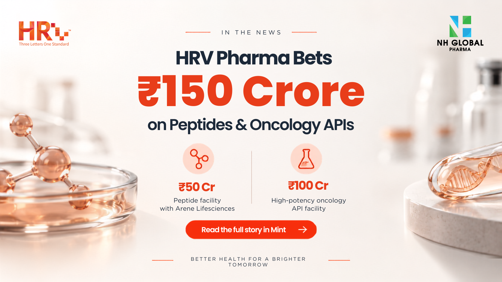 HRV Pharma Bets ₹150 Crore on Peptides & High-Potency Oncology APIs | Mint
