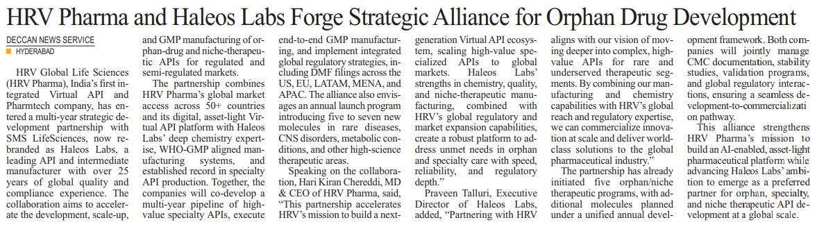 HRV and Haleos Strategic Partnership
