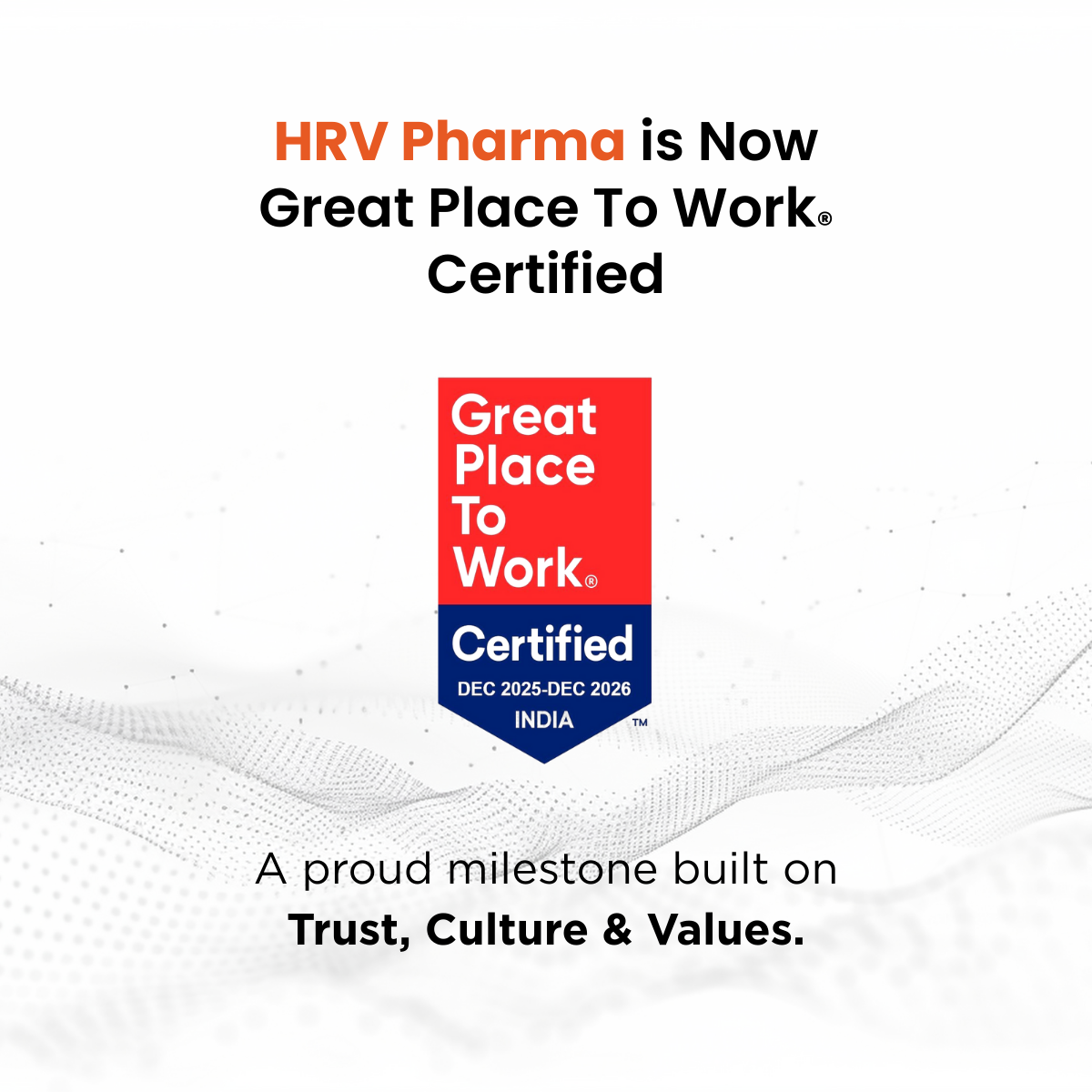 HRV Pharma is Great Place to Work Certified